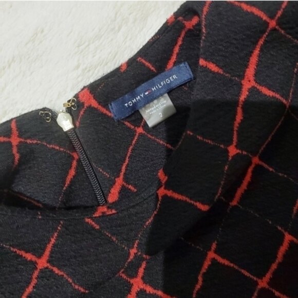 Tommy Hilfiger patterned drop waist print patterned fit and flare dress - Picture 6 of 13